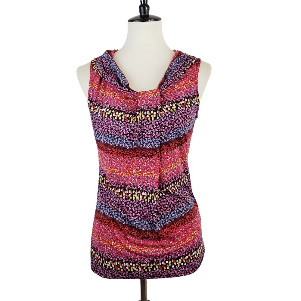 Allen B. Floral Multicolor Tank Blouse Small